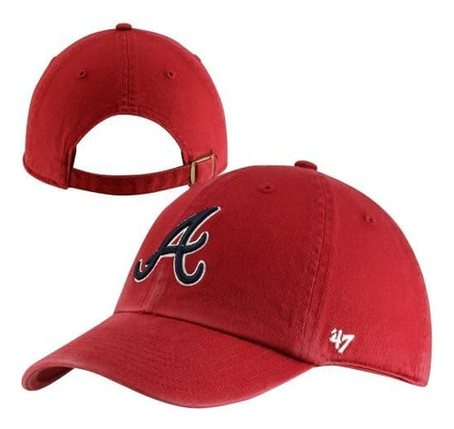 Mlb Atlanta Braves Gorra Limpieza Hombre, Color Rojo