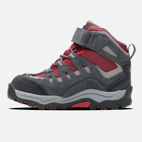 Botín Niño Puelo Cs Hi Velcro Gris Rojo Lippi