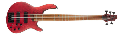 Bajo Rojo Cort B5 Element Activo Tarraxa Hipshot De 5 cuerdas