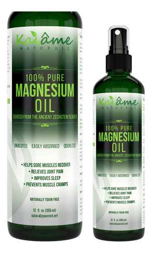 Aceite De Magnesio En Aerosol Kaiame Naturals, 355 Ml, Orgán