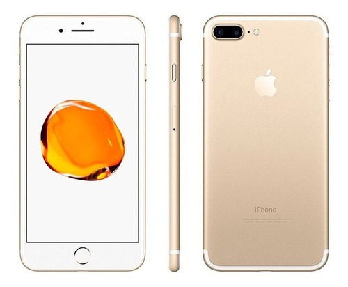 Apple iPhone 7 Plus 32gb Gold Cargador Cable Funda Glass (Reacondicionado)