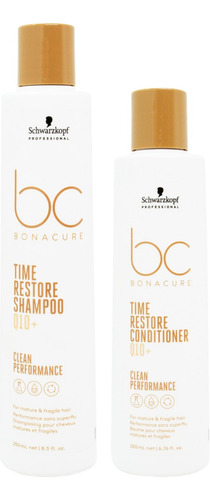 Kit Schwarzkopf Time Restore Shampoo + Enjuague Chico 3c