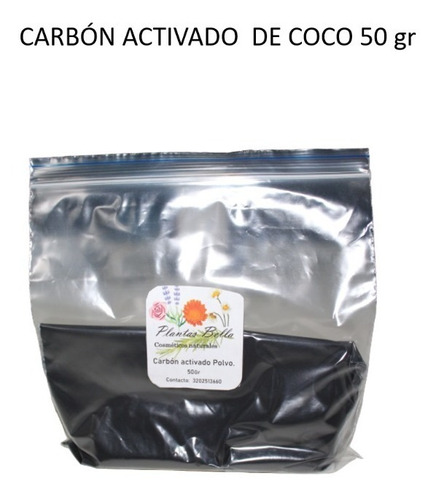 Carbón Activado De Coco Polvo  Gr