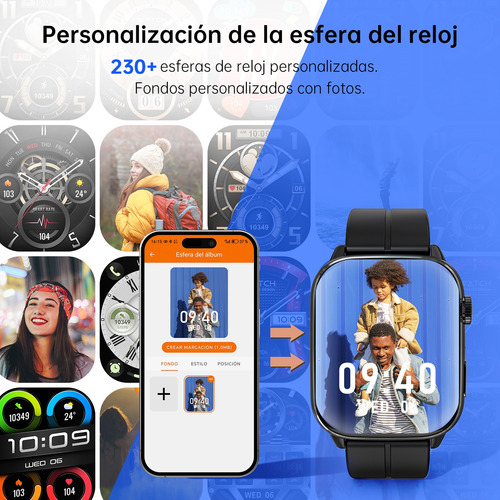 Reloj Inteligente G-tide S6pro Negro Unisex Con Notificaciones De Llamadas Y Mensajes Compatible Con Ios Y Android Ip68 Resistente Al Agua