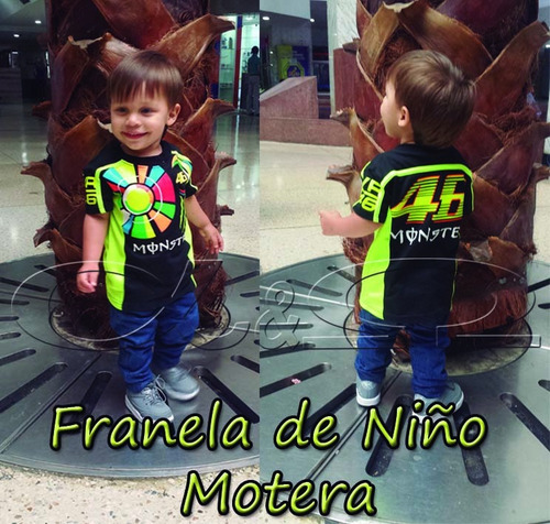 Franelas Vr46 De Niño Y Niña Valentino Rossi Moto Gp