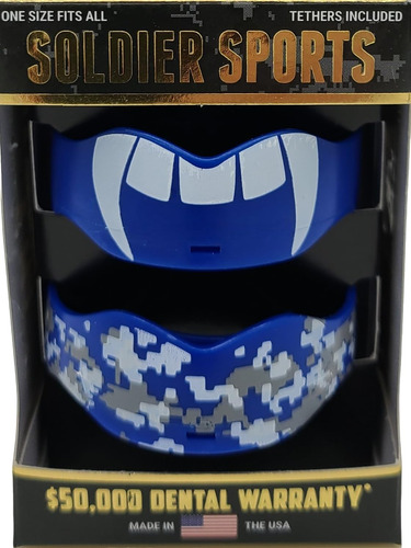 Protector Bucal Soldier Deportes De Contacto X2u Azul