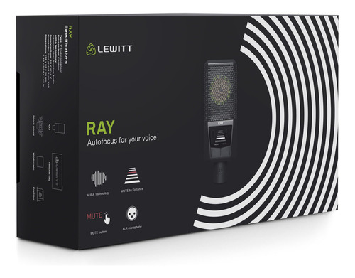 Lewitt Ray Micrófono Con Enfoque Automático Para Tu Voz, . Color Negro