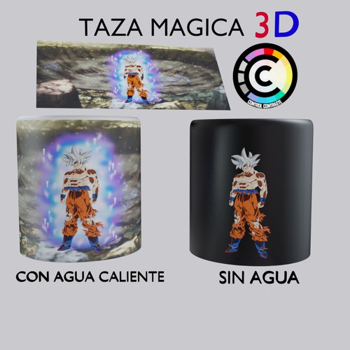 Taza Mágica 3d Goku Ultra Instinto Dragon Ball Super | Meses sin intereses