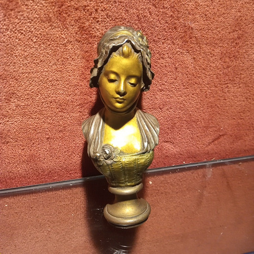 Figura Antigua Estatuilla De Bronce Firmado Sello Lacre (Usado)