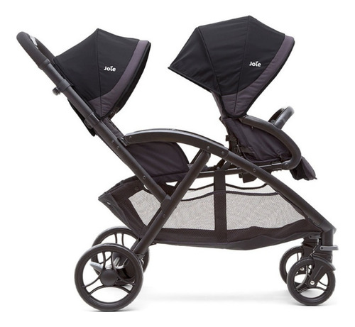 Coche Cochecito Doble Paseo Joie Evalite Duo Reclinable Color Negro