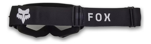Goggle Fox Main Race Niño Bicicleta All Road Motocross Lente Transparente Armazón Negro Talla 6-10 Años