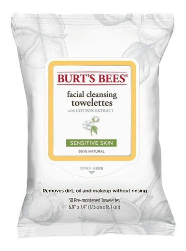 Imagen 1 de 4 de Toallitas Desmaquillantes Sensitive, Burt's Bees