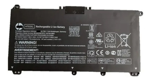 Batería Ht03xl Para Laptop Hp ® 11.4v 41.04w 3420mah