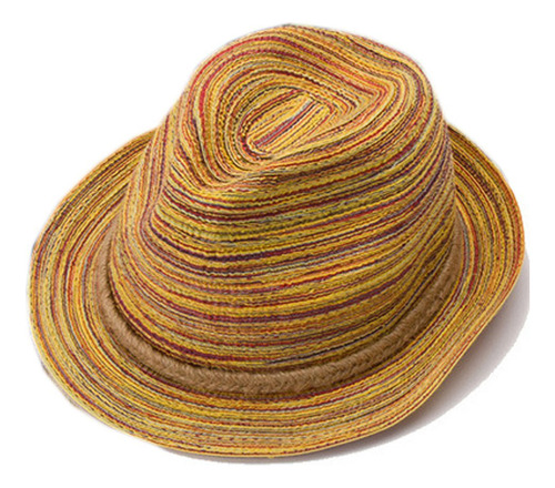 Sombrero De Paja Brim Bowknot Para Mujer, Playa Y Verano