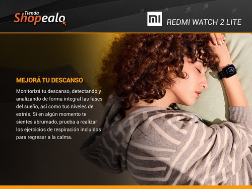 Imagen 6 de 8 de Smartwatch Reloj Xiaomi Redmi Watch 2 Lite Negro Gps +cuota*