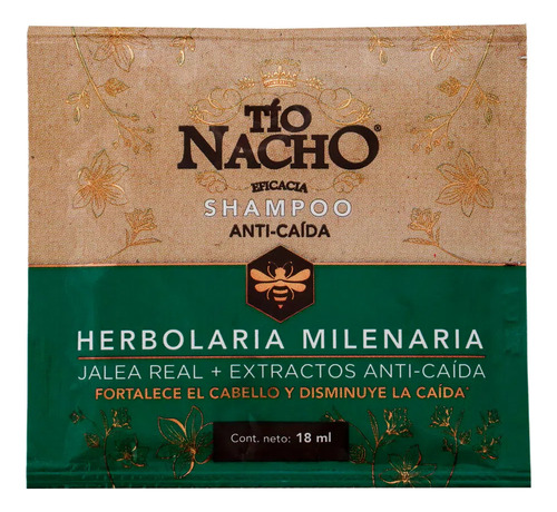 12 Sachets Champu Tio Nacho Anticaida Herbolaria Milenaria 