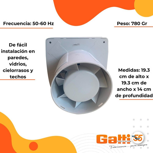 Imagen 7 de 9 de Extractor De Aire Baño/cocina 6 (15 Cm) Con Timer