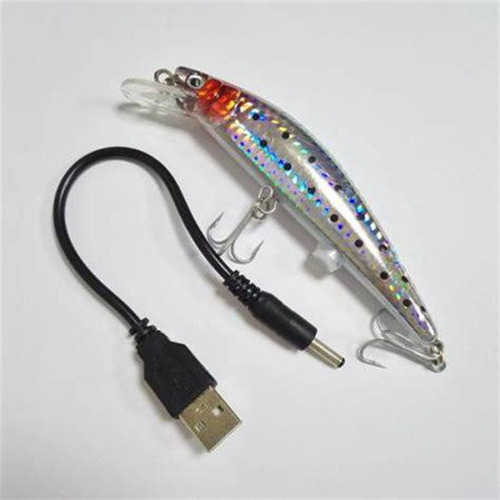 Minnow Modelo Eléctrico Pesca Cebo Artificial Duro 3d