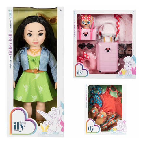 Mega Combo Muñeca 4ever Disney 45 Cms Tinker Con Accesorios