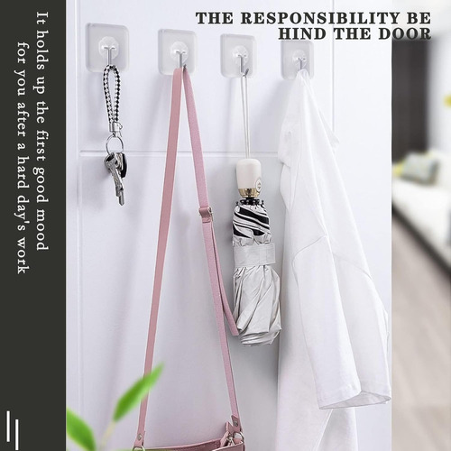 50 Ganchos De Acero Inoxidable Resistentes De Pared