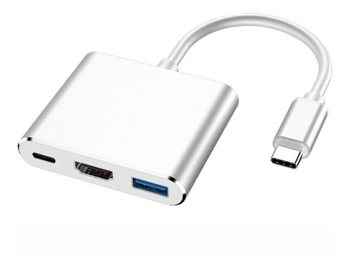 Aluminio 3 1 Tipo C 4k Hdmi Usb 3.0 Hub Cargador Adaptador