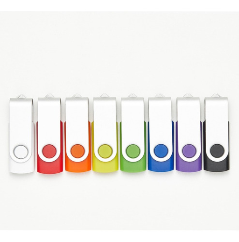 Paquete De 100 Unidades Usb Pen Drives De 16 Gb En 5 Colores