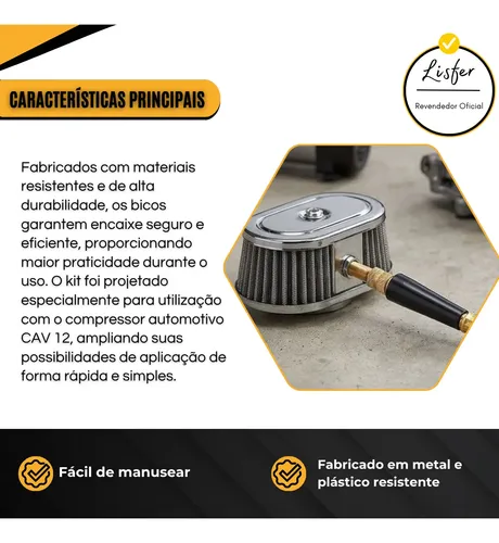 Jogo Bicos Para Compressor Automotivo Vonder | MercadoLivre