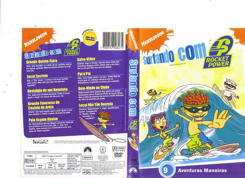 Dvd Surfando Com Rocket Power - 9 Aventuras Maneiras (Usado)