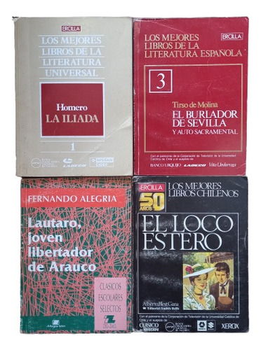 Set 4 Libros Literatura Clásicos Escolares /leer Descripción