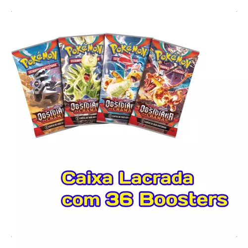 36 Pacotes Caixa Pokémon Booster 216 Cartas - Escarlate e Violeta