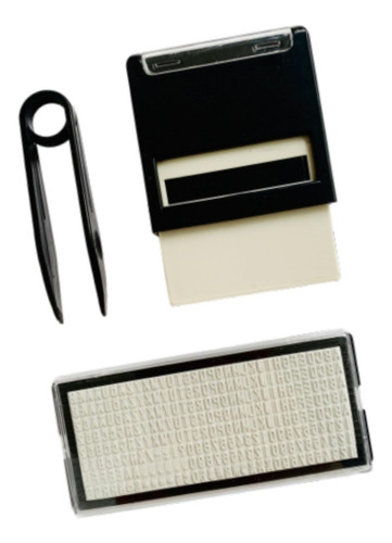 Slot Flip Back Ending Stamp Kit De Sello 14 Mmx38mm Negro