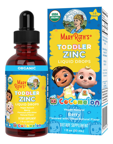 Suplemento iónico líquido Maryruth Organics Cocomelon para niños pequeños