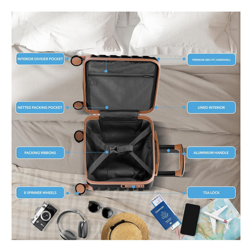 Candado Tipo Tsa Carry On Maluse De 1625 X 135 X 8 Pulgadas,