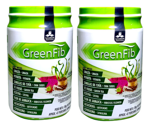 2 Greenfib Batido Verde 700g - g a $56