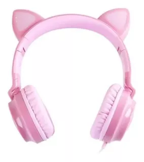 Fone Headset Kitty Ear Orelha Gato Microfone Headphone Vinik