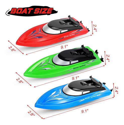 Barco Rc De 3 Pozos, Botes De Control Remoto Para Niños Y G