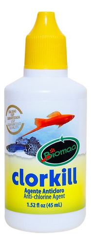 3 Pzs Anticloro Para Acuario Dulce O Salado Clorkill 45 Ml