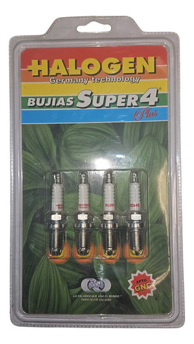 Juego De Bujias Halogen Super 4 Escort 1.8 16v Zetec