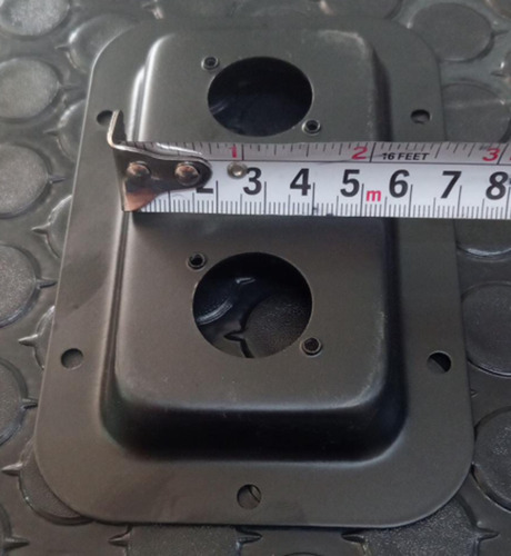 2 Pzas Tapa Placa Metalica 2 Orificios P/ Bafle 2conectores