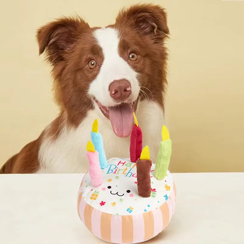 Pastel De Peluche Para Cumpleaños Mascota Perro-gato Azul Claro Pastel
