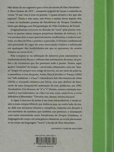 Psicolirismo Da Terapia Cotidiana: Poesia, De Moutinho, Rita. Editora Ateliê Editorial, Capa Mole Em Português