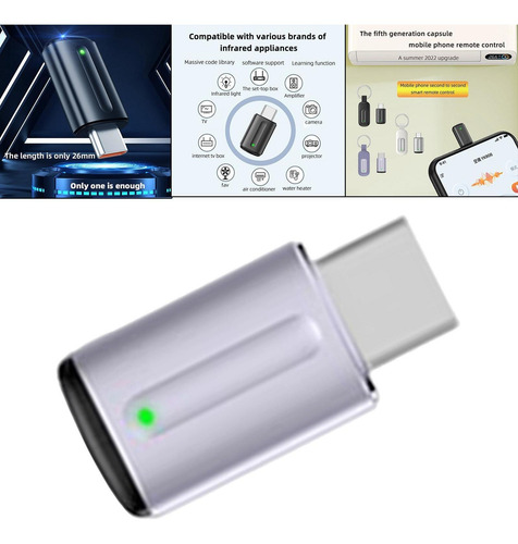 Controle Remoto Ir Inteligente Universal, Tipo C Anti Roxo