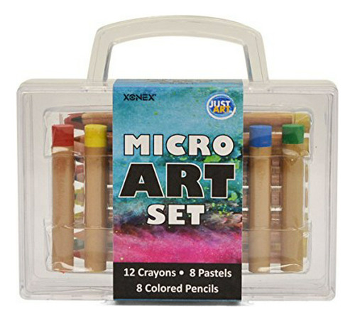 Xonex Micro Art Set, S 12 Micro Crayones, 8 Lápices De Color