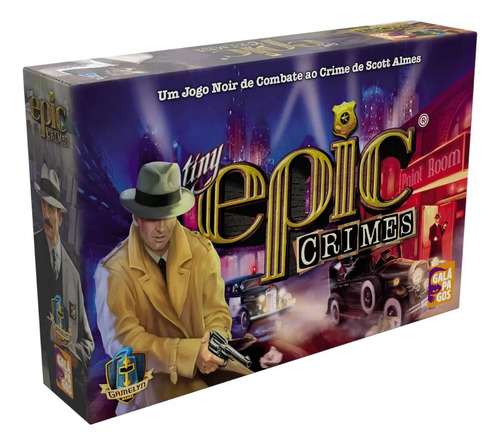 Tiny Epic Crimes + Expansão Chefões - Jogo De Tabuleiro