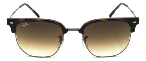 Óculos De Sol Ray-ban New Clubmaster Rb4416 71051 51 Havana Haste Chumbo Lente Marrom