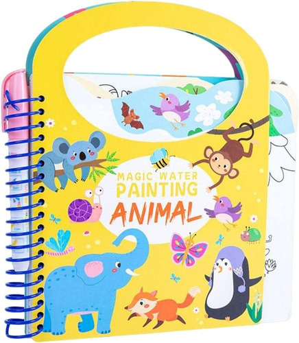 Libro Para Pintar Al Agua Niños Pequeños Montessori Animales