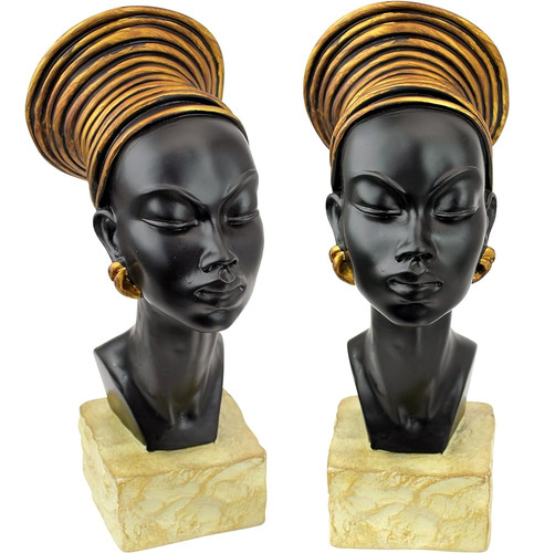 Diseño Toscano Ng932782 Busto Escultórico Nubian Kandake (se