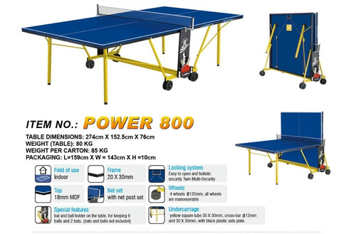 Mesa Pin Pong Regent Power 800 Rueda/malla