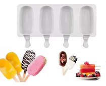 Comprar Molde De Silicon Paleta De Hielo Silicona Repostería Helado