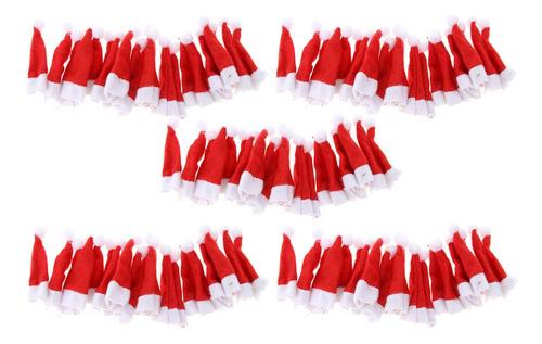 Tf 100pcs / Pack Santa Claus Sombrero Cap Wrap Decoración De